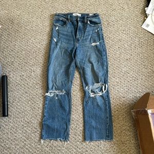 Abercrombie Ankle Straight ultra high rise